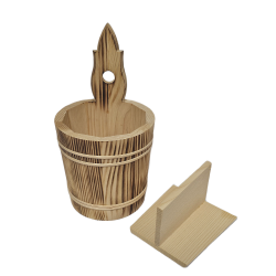 Przybornik drewniany na sztućce